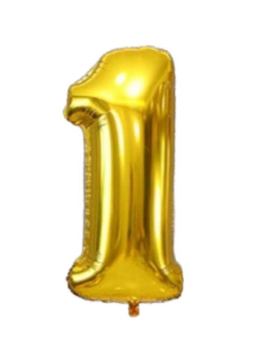 Globos Números Metalizados Dorado 14 Pulgadas X 1 - Cc